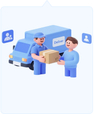 Deliver to customers step illustration