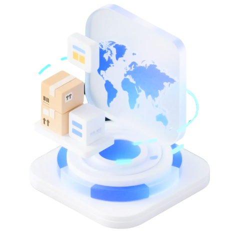 Worldwide fulfillment illustration